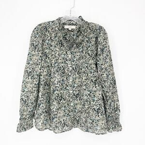 Loft Long Sleeve Button-Up Dress Size Small